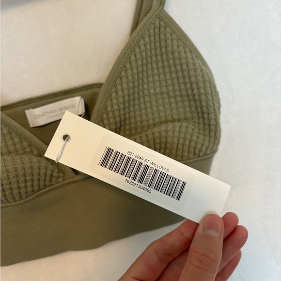 Jonathan Simkhai green willow Juliette Waffle Bralette and Jogger set small NWT - Picture 12 of 13